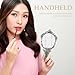 RUNROTOO Vintage Folding Handheld Makeup Mirror with Comb, Portable Small Decorative Mirror Set for Travel and Daily Use