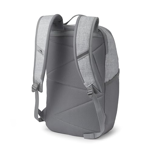 Image of High Sierra Swoop SG Backpack, Travel or Work Laptop Bookbag with Drop Protection Pocket, and Tablet Sleeve, One Size, Silver Heather
