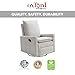Oxford Baby Uptown Upholstered Swivel Glider & Recliner Nursery Chair, Sand