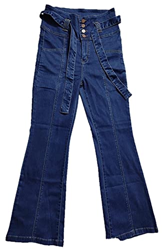 Happening Women Stretchable-Broad Band -Boot Cut Jeans-Denim Blue Color-Waist Size 30