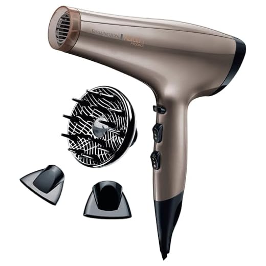 Remington Keratin Protect AC8002 Secador de Pelo Profesional, Secador Iónico, Difusor y Concentradores, 2200W, Bronce, Keratina y Aceite de Almendras