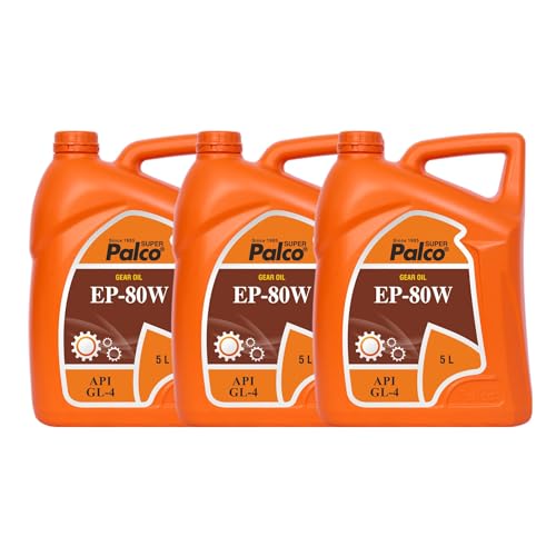 Image of PALCO EP 80W Extreme Pressure Gear Oil for Gear Box 5 Litre (Pack 3) | API GL 4 Gear Oil for Cars, Buses & Trucks High Performance Heavy-Duty for Smooth Transmissions, Superior Protection