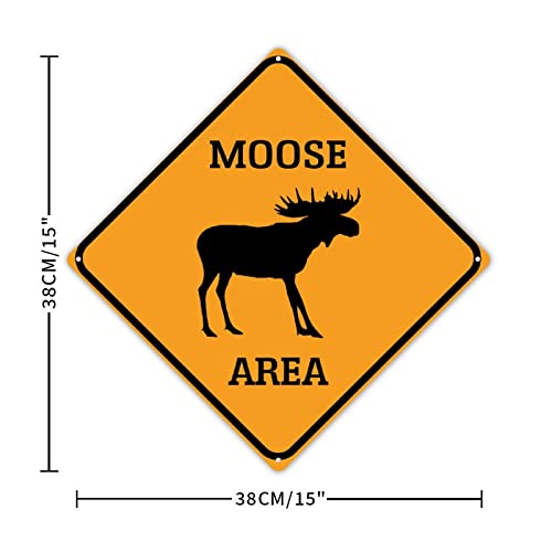 Plaque métallique Moose Area de qualité supérieure, grand format rétro 38 cm - 3