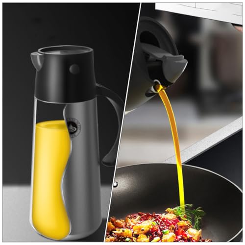 Recipiente de aceite de 750ml con tapa dosificadora automática y diseño de acero 5