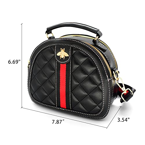 Beatfull Designer Bee Crossbody Bags for Women Leather Quilted Shoulder Purse Small Top Handle Handbag2