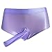 Riismen Mens Oil Glossy Briefs Sissy Lingerie Panties Sheath Pouch Underpants Gay Thongs Underwear Lavender XX-Large