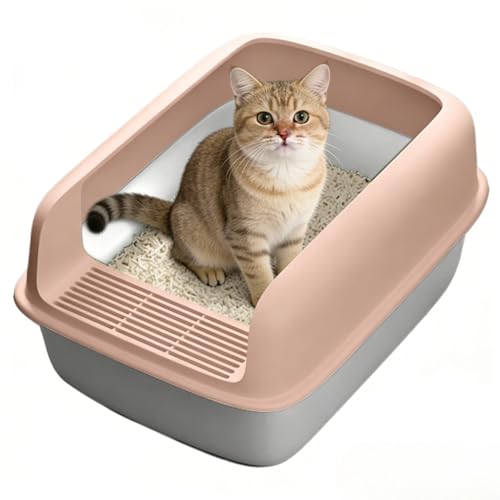 Arenero para gato semi cerrado con lados altos y protector desmontable miniatura 1
