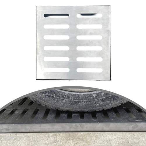Grille de vidange extérieure, évacuation de sol en acier inoxydable avec cadre