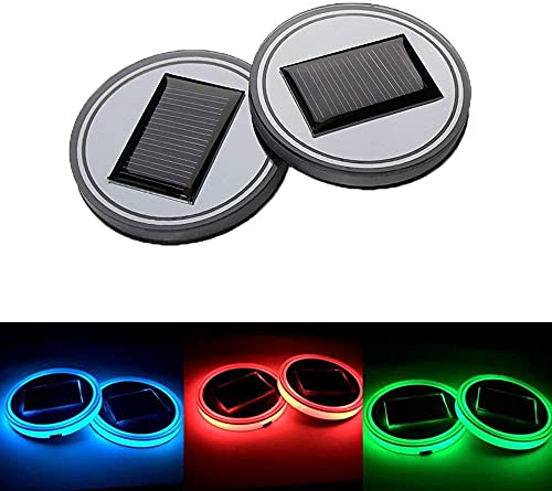 Portavasos LED solar para carro 1 unidad miniatura 2