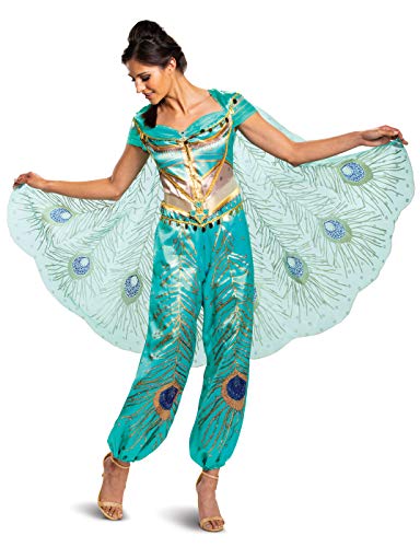 Aladdin Jasmine Teal Deluxe Adult Plus Costume