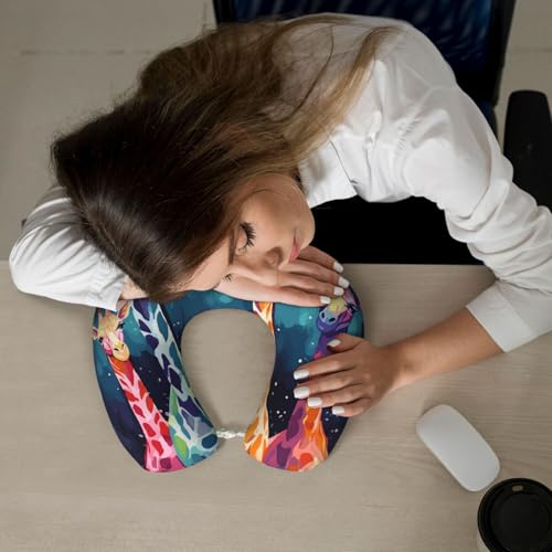 Almohada de viaje espuma viscoelástica u-shaped cómoda miniatura 7