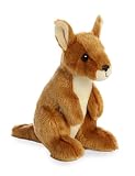 Aurora® Adorable Mini Flopsie™ Kangaroo Stuffed Animal - Playful Ease - Timeless Companions - Brown
