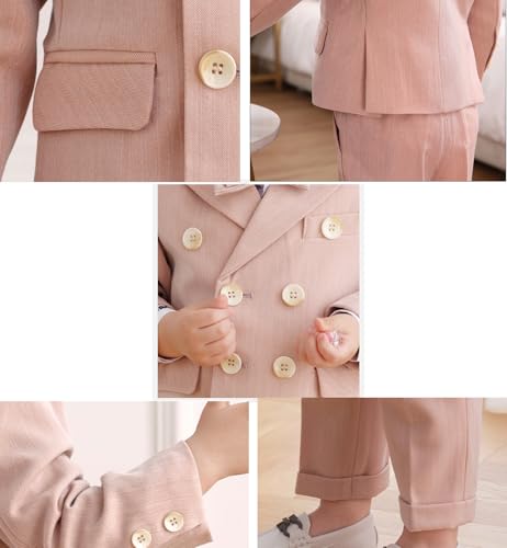 Costume à chevrons pour garçon : smoking de mariage chic 2 pièces - 4