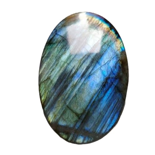 Labradorite naturelle cabochon 63x39mm pour remplacer une gemme abîmée sur un bijou