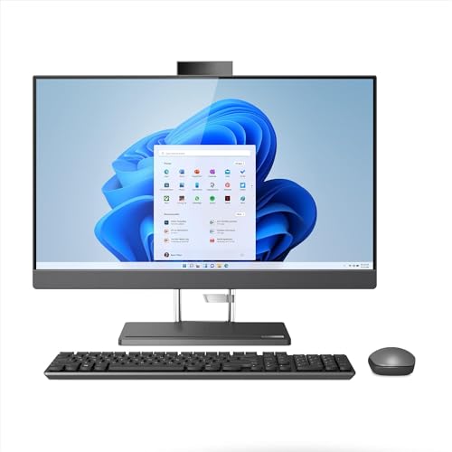 Image of Lenovo IdeaCentre AIO 5 AIO Desktop 27 inch QHD IPS Anti-Glare Touchscreen 350nits 100Hz Intel 14-core i7-12700H Processor 32GB RAM 1TB SSD 5MP+ IR Camera JBL Win11 Grey + HDMI Cable