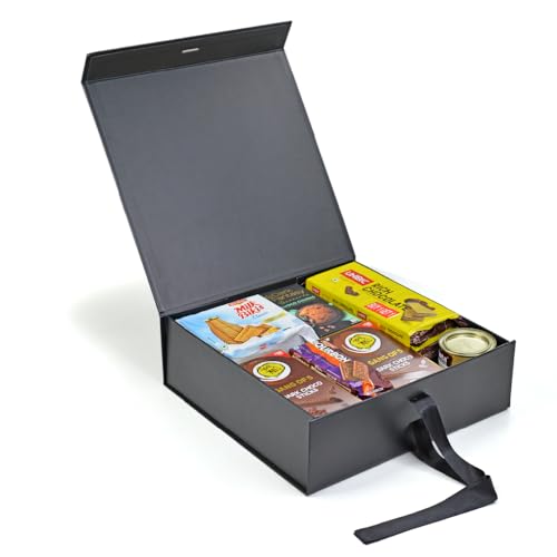 Image of RBS- LARGE Gift Boxes (34 x 33 x 10cm) Gift Boxes for Packaging (1 Pack) Hamper Boxes for Gift Holds Upto 10 kg Gift Packing Box for Gifting Hamper Box (Large Black)