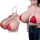 Peikey Faux Seins Silicone, [Version Extra-Large] Bonnets Z Blanc, détail de la Mise à Niveau Poitrine en Silicone Réalistes pour Travesti, Crossdressers, Drag Queens, Cosplay