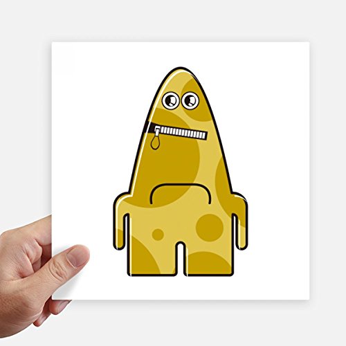 Sticker alien jaune 20cm pour masquer les rayures de valise et d'ordinateur - 2