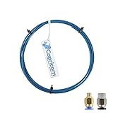 Capricorn Bowden Tubo de PTFE 1 Metro Tubo de Teflón con 1 Conector Neumático PC4-M6 y 1 Conector PC4-M10 para Impresora 3D Filamento de 1,75 mm