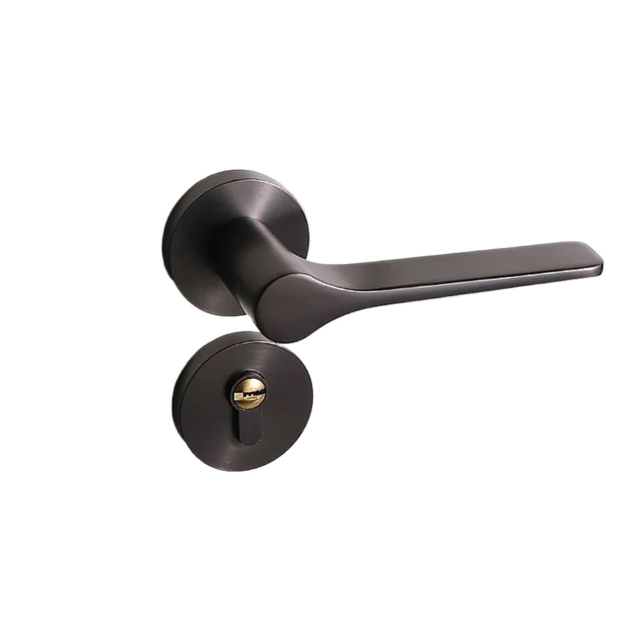 Zinc Alloy Simple Door Handle Silent Wooden Split Lock 1Pcs(Gray Brushed Wire)