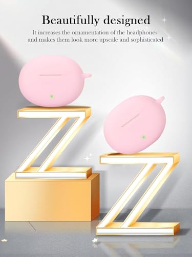 Image of Reiox Soft Silicone Protactive Case Cover Compitable for Oneplus Nord Buds 3 | 3 Pro (Pink)