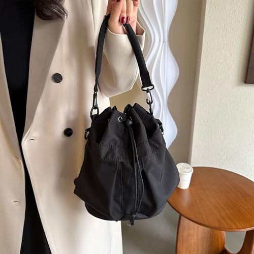 Fashionable Women's Bucket Bag Oxford Cloth Large Capacity Shoulder Bags Handbag For Office Shopping Or Casual Travel Elegant2