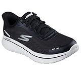Skechers Men's Go Walk Arch Fit N-Joy No Bend Hands Free Slip-Ins Sneaker, Black/White, 10