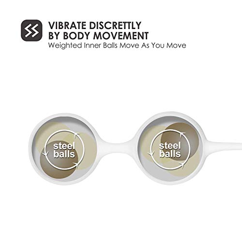 Metal Ben Wa Balls Kegel Exercise Kit Premium Rose Gold, 2 Balls for Beginners, Improve Women Bladder Control