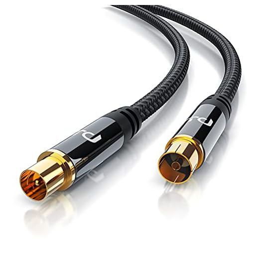 CSL-Computer CSL 722304917722 - Cable de antena HDTV con trenzado (135 dB, 75 ohmios, DVB-T y DVB-T2, DVB-C, DVB-S2, radio FM, DAB), color negro