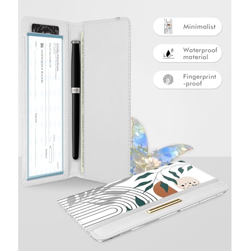 Image of Printed Checkbook Cover, RFID Blocking Checkbook, Stylish, Lightweight, Slim Durable, Multi-Functional Checkbook Holder for Personal and Business Checks (Bohemia)