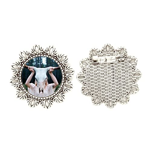 Broche de plata con flor de oveja para niña regalo de cumpleaños 1