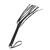 Erotic Fashion zweep 62 cm, zwart leer zweep met 8 strengen, 1 stuk (1 x 1 stuks)