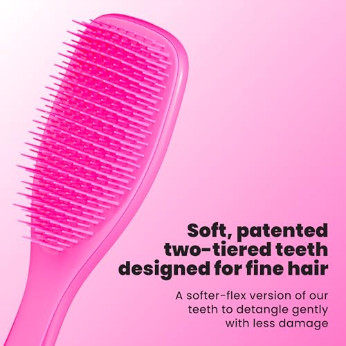 Image of Tangle Teezer Fine Ultimate Detangler Brush for Fine Hair, Runway Pink