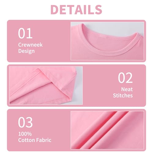 3 Pack Cotton Long Sleeve Tee Shirts for Girls Kids Toddlers' Basic Crewneck Tops T-Shirts3