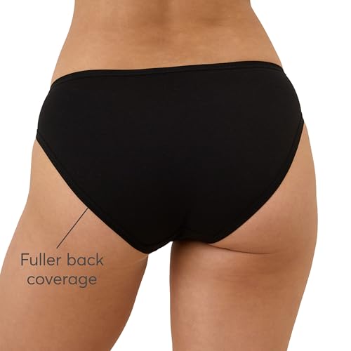 Image of Pact Women's Organic Cotton Bikini Underwear, Classic Fit Panties with High Cut Leg