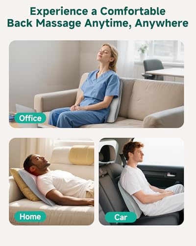 Image of Snailax Shiatsu Back Massager with Heat, 4D Kneading Neck Massager, FSA Eligible, Back Neck Shoulder Massager for Pain Relief Deep Tissue, 3 Speed /3 Modes Portable for Home Office Car Use