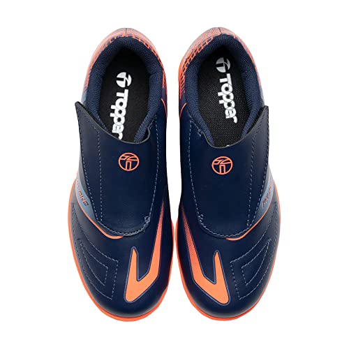 Chuteira Futsal Infantil Topper Provoke Preto/laranja - 30