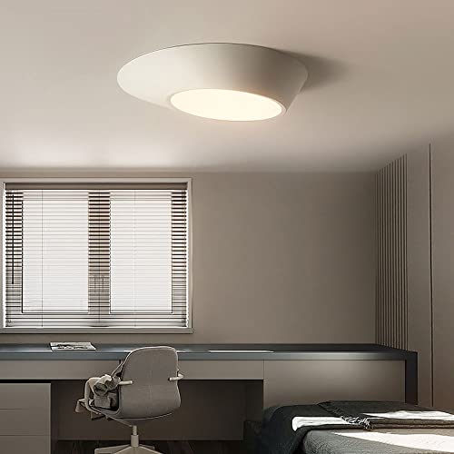 Plafonnier LED rond blanc style nordique et minimaliste - 5