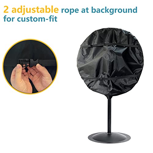 Bitubi Industrial Fan Cover, Waterproof Outdoor Fan Covers, Compatible For 30 Inch Wall Mount Fan And Pedestal Fan, Heavy Duty 600D Oxford Dustproof Fan Cover,Black #TOP3