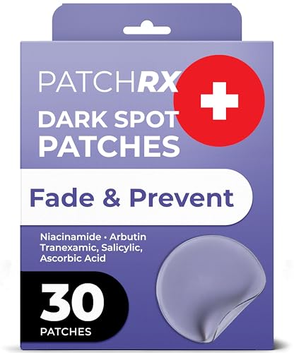 PatchRx Dark Spot Patches for Face (30 Pack) Post Acne Dark Spot Care for Face Blemish Patches Dark Spot Treatment with Arbutin