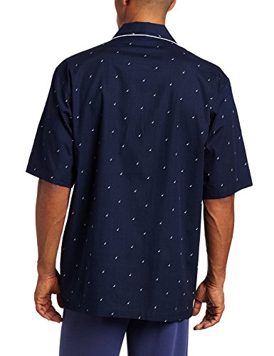 Nautica 300165 Men'S Short Sleeve 100% Cotton Soft Woven Button Down Pajama Top thumb #2