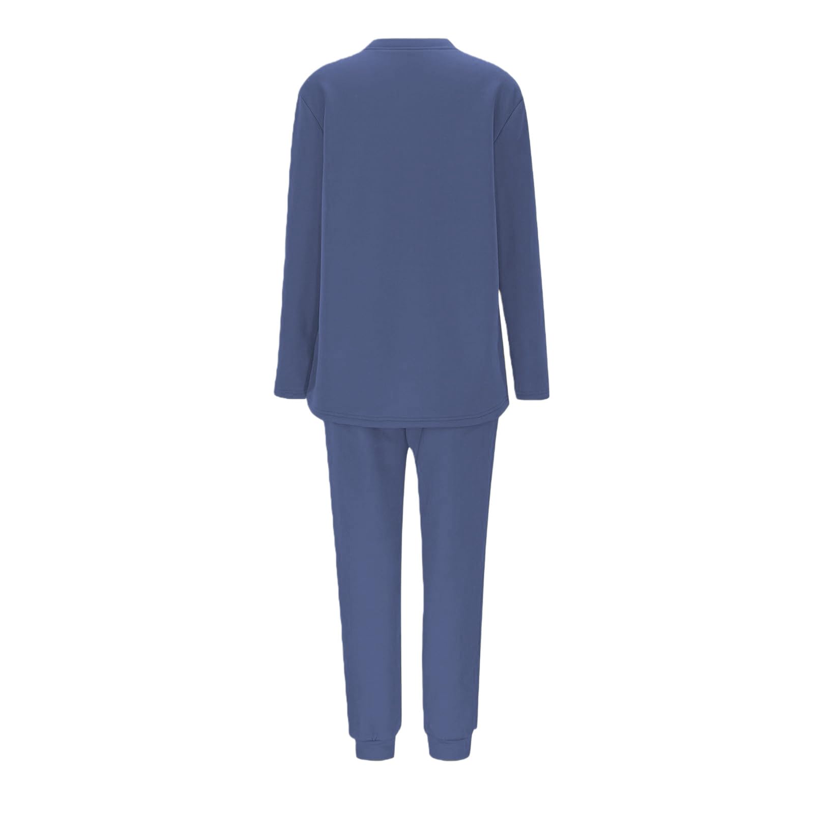 Conjunto de Pijama de Sudadera y Pantalones con Forro para Mujer para Calidez Invernal con Traje de Felpa Tops cómodos y Holgados Ropa de Estar por casa cálida de Invierno para Mujer