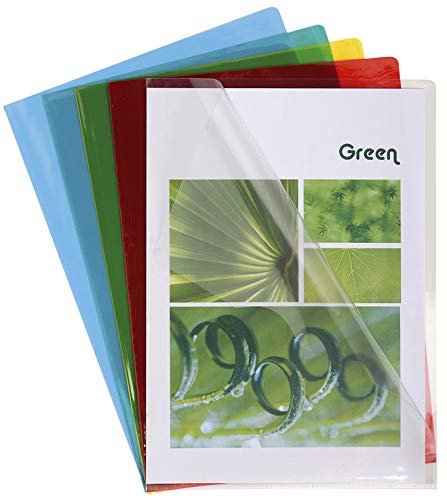 EXACOMPTA - Buste trasparenti in PVC, formato A4, 0,13 mm, confezione da 100 pezzi, colore: giallo