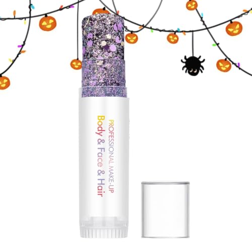 Palillo de purpurina para cara, resistente al agua, portátil, brillante, maquillaje brillante, para mujeres, niñas, , cosplay, maquillaje festivo, casa encantada, carnaval, danza