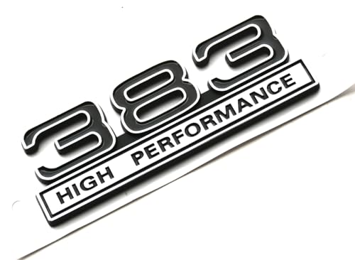Image of 2pcs 383 6.2L High Performance Engine Emblems Badge 3D Decals Stickers Cars Trucks (Chrome Black)