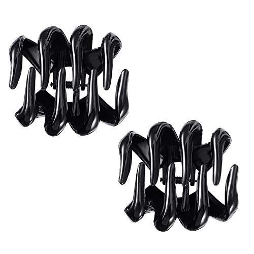 6 Pieces No-Slip Octopus Hair Clips 6 Cm Grip Octopus Claw Clip Hairpins For Hair, Black #TOP6