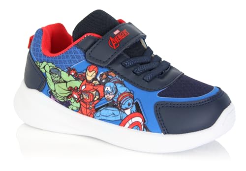 Baskets Enfant Marvel Avengers Officielles | Héros Marvel : Hulk, Iron Man & Captain America | du 25 au 33 (Système Taille Chaussures EU, Enfant de 2 à 5...