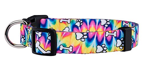 Native Pup Tie Dye Dog Collar, Paws And Bones Hippie Tiedye For Large Dogs (Large) #TOP1