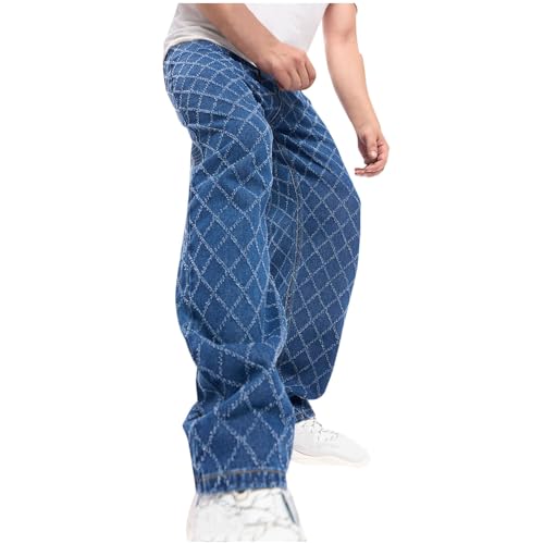 Punk Style Denim Pants Casual Cotton Loose Fit Breathable Jeans Fashion Solid Comfy Patchwork Streetwear Jeans Pants2