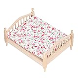Exquisite Geschenke: Das Miniatur-Puppenhaus-Doppelbett ist ein tolles Weihnachtsgeschenk, Geburtstagsgeschenk für und sie werden es lieben.